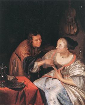 Frans Van Mieris The Elder : Carousing Couple